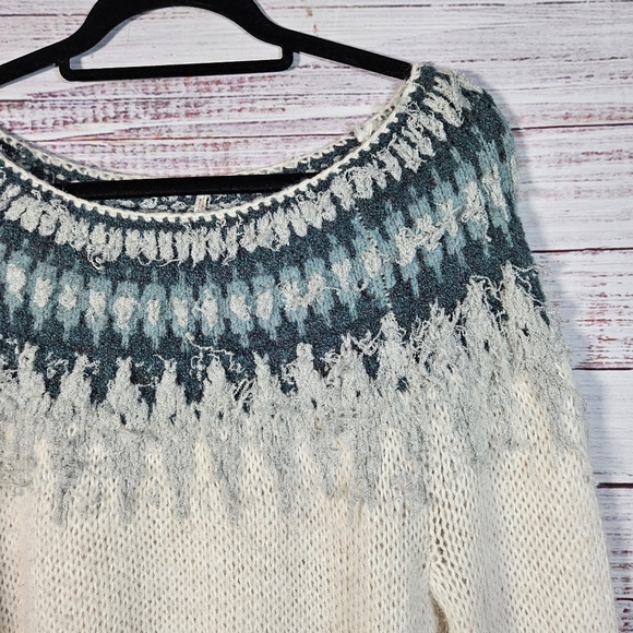 Free People Fairisle pullover knit sweater - Picture 6 of 16